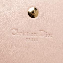مملوكة مسبقًا Dior Pink Quilted Cannage Leather Lady Dior Wallet on Chain