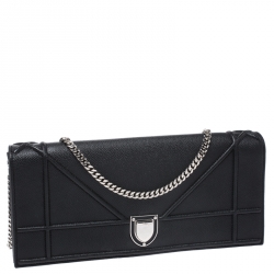 مملوكة مسبقًا حقيبة كلتش ديور ديوراما جلد سوداء