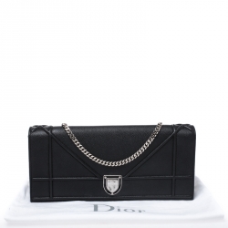 مملوكة مسبقًا حقيبة كلتش ديور ديوراما جلد سوداء