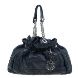 مملوكة مسبقًا حقيبة هوبو ديور لو ترينت كاناج جلد أسود