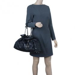 مملوكة مسبقًا حقيبة هوبو ديور لو ترينت كاناج جلد أسود