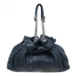 مملوكة مسبقًا حقيبة هوبو ديور لو ترينت كاناج جلد أسود