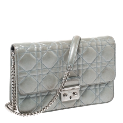 Pre Owned حقيبة صغيرة ديور ميس ديور بروميناد جلد مبطن كاناج أسود