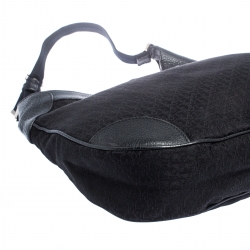 Pre Owned Dior Black Diorissimo Canvas and Leather Hobo