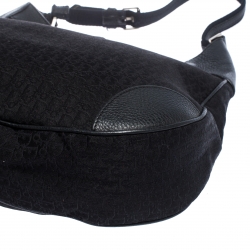 Pre Owned Dior Black Diorissimo Canvas and Leather Hobo