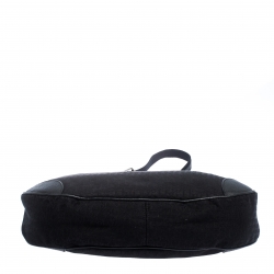 Pre Owned Dior Black Diorissimo Canvas and Leather Hobo