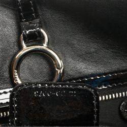 مملوكة مسبقًا Christian Dior Black Croc Embossed Patent Leather 61 Tote Bag