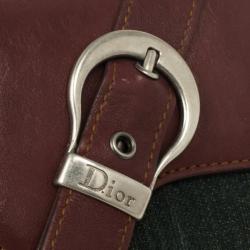 مملوكة مسبقًا Dior Denim Saddle Wallet