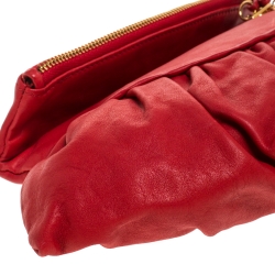 مملوكة مسبقًا Dior Red Leather Gypsy Clutch