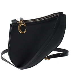 Pre Owned Dior Black Leather Saddle Triple Zip Crossbody Bag