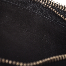 Pre Owned Dior Black Leather Saddle Triple Zip Crossbody Bag