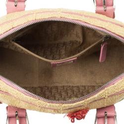 Pre Owned Dior Wicker Frame Bag with Raffia Flowers