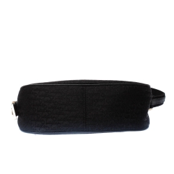 مملوكة مسبقًا Dior Black Fabric Jacquard Oblique Vintage Small Shoulder Bag