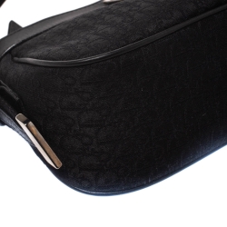 مملوكة مسبقًا Dior Black Fabric Jacquard Oblique Vintage Small Shoulder Bag