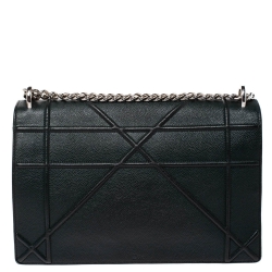 مملوكة مسبقًا Dior Dark Green Leather Large Diorama Flap Shoulder Bag
