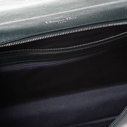مملوكة مسبقًا Dior Dark Green Leather Large Diorama Flap Shoulder Bag