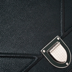 مملوكة مسبقًا Dior Dark Green Leather Large Diorama Flap Shoulder Bag