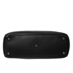 Pre Owned Dior Black Leather Medium Diorissimo Shopper Tote