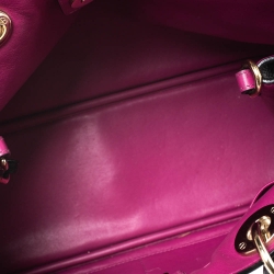 Pre Owned Dior Black Leather Medium Diorissimo Shopper Tote