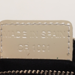 Pre Owned Dior Black/Cream Diorissimo Coated Canvas and Patent Leather Saddle Bag