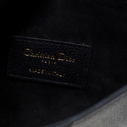 Pre Owned Dior Deep Navy Blue Leather Saddle Belt Bag