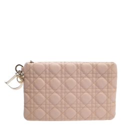 Pre Owned حقيبة كلتش ديور باناريا كانفاس مقوى كاناج زرقاء