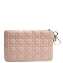 Pre Owned حقيبة كلتش ديور باناريا كانفاس مقوى كاناج زرقاء