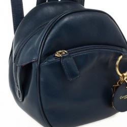 Pre Owned Christian Dior Vintage Navy Leather Mini Backpack