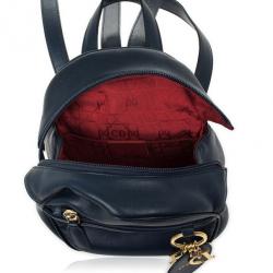 Pre Owned Christian Dior Vintage Navy Leather Mini Backpack