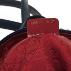 Pre Owned Christian Dior Vintage Navy Leather Mini Backpack