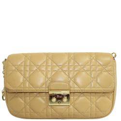 Pre Owned Dior Brown Leather Miss Dior Promenade Pochette Bag