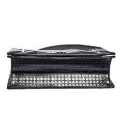 مملوكة مسبقًا Dior Metallic Grey Patent Leather Medium Diorama Shoulder Bag