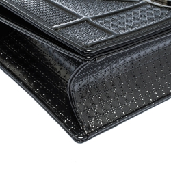 مملوكة مسبقًا Dior Metallic Grey Patent Leather Medium Diorama Shoulder Bag