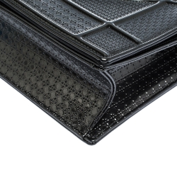 مملوكة مسبقًا Dior Metallic Grey Patent Leather Medium Diorama Shoulder Bag