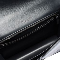 مملوكة مسبقًا Dior Metallic Grey Patent Leather Medium Diorama Shoulder Bag