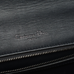 مملوكة مسبقًا Dior Metallic Grey Patent Leather Medium Diorama Shoulder Bag