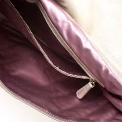 مملوكة مسبقًا Dior Metallic Gold Cannage Leather Lady Dior Clutch