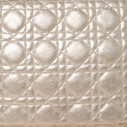 مملوكة مسبقًا Dior Metallic Gold Cannage Leather Lady Dior Clutch