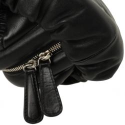 Pre Owned Christian Dior Black Lambskin Karenina Small Frame Tote Bag