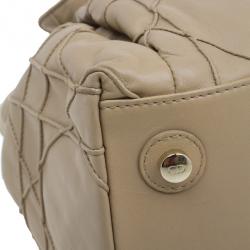 مملوكة مسبقًا Dior Beige Lambskin Cannage Le Trente Hobo