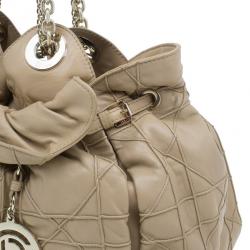 مملوكة مسبقًا Dior Beige Lambskin Cannage Le Trente Hobo