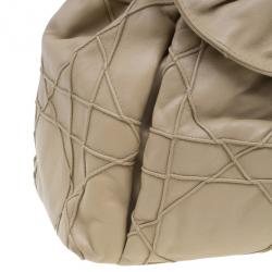 مملوكة مسبقًا Dior Beige Lambskin Cannage Le Trente Hobo