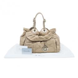 مملوكة مسبقًا Dior Beige Lambskin Cannage Le Trente Hobo