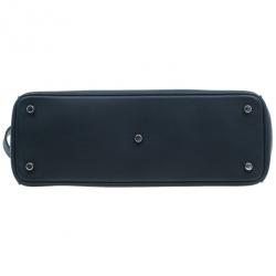 Pre Owned Dior Black Calfskin Medium Diorissimo Shopper Tote