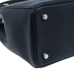 Pre Owned Dior Black Calfskin Medium Diorissimo Shopper Tote