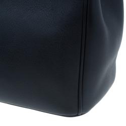 Pre Owned Dior Black Calfskin Medium Diorissimo Shopper Tote