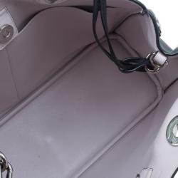 Pre Owned Dior Black Calfskin Medium Diorissimo Shopper Tote