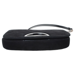 Pre Owned Dior Black Suede and Patent Leather Malice Shoulder Bag