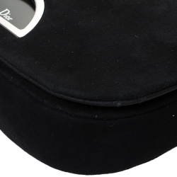 Pre Owned Dior Black Suede and Patent Leather Malice Shoulder Bag
