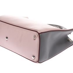 Pre Owned Dior Tricolor Leather Medium Diorissimo Shopper Tote